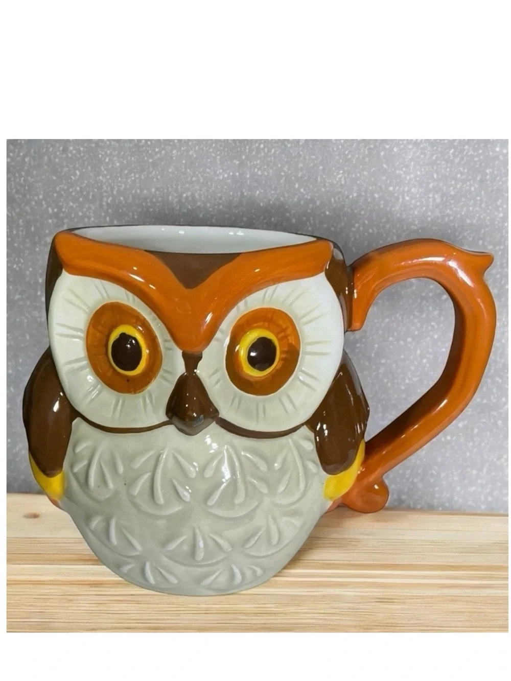 Owl Mug Vintage Heritage Collection Glazed Ceramic Collectible 2 Cup Capacity